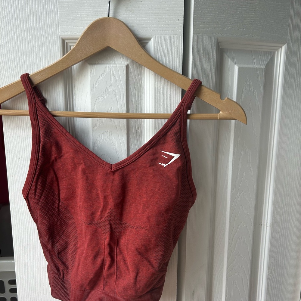Red Gymshark Vital Seamless top